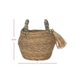 Brown Basket Woven Seagrass & Corn Husk By Foreside Home & Garden -Lamps and Lighting Store GUEST bfcf1db0 2763 43c7 a35f 471d7d5756b8