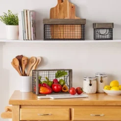 Design Imports Set Of 6 Antique Silver Finish Farm House Baskets -Lamps and Lighting Store GUEST bff86dd0 e92d 4064 b3c8 abd76c6843e3