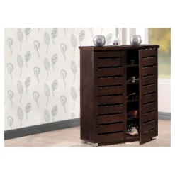 Adalwin Modern And Contemporary 2-Door Wooden Entryway Shoes Storage Cabinet - Dark Brown - Baxton Studio 9 Adalwin Modern And Contemporary 2-Door Wooden Entryway Shoes Storage Cabinet - Dark Brown - Baxton Studio -Lamps and Lighting Store GUEST c075954e 320a 4c82 adad fe9662d24df8