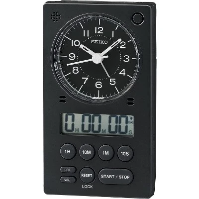 Seiko 3 In 1 Alarm Clock - Black 6 Seiko 3 In 1 Alarm Clock - Black - Image 4
