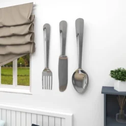 36" Aluminum Utensils Knife, Spoon And Fork Wall Decor Set Of 3 Silver - Olivia & May 20 36" Aluminum Utensils Knife, Spoon And Fork Wall Decor Set Of 3 Silver - Olivia & May -Lamps and Lighting Store GUEST c108e02b 8198 4b04 b9d8 5a4a0603186a