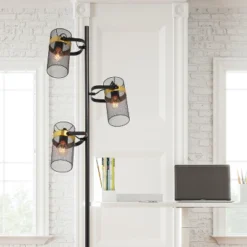 67.25" Echo Black Painted Metal Mesh Three Drum Shade Candlestick Floor Lamp - River Of Goods 11 67.25" Echo Black Painted Metal Mesh Three Drum Shade Candlestick Floor Lamp - River Of Goods -Lamps and Lighting Store GUEST c158e896 cc3b 4e91 ac60 09e349152d4a