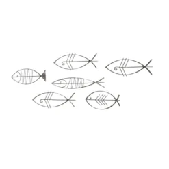 Set Of 6 Metal Fish Indoor Outdoor Wire Wall Decors Black - Olivia & May -Lamps and Lighting Store GUEST c16e3f2d e39a 494f ade4 807dcc09af9c