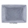 Design Imports Set Of 3 S Antique White Chicken Wire French Gingham Check Liner Baskets Blue/White