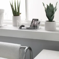 Simplify 7.68" X 5.12" X 3.15" 3pk Small Storage Tote With Handles Clear -Lamps and Lighting Store GUEST c35f66cf 7c20 461f a001 a86c200b65a9