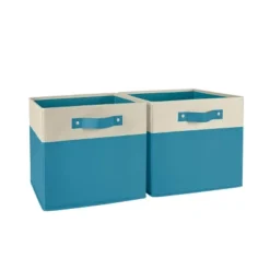 2pc Kids' 10.5" Two-Toned Folding Storage Bin Set - RiverRidge Home -Lamps and Lighting Store GUEST c40a94f3 f12a 4807 9171 c1cb37f86683