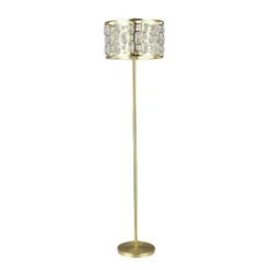 63" Cleo Glam Gold Metal And Faceted Crystal Drum Shade Floor Lamp - River Of Goods 19 63" Cleo Glam Gold Metal And Faceted Crystal Drum Shade Floor Lamp - River Of Goods -Lamps and Lighting Store GUEST c489b6a5 8c9b 41a4 8bf0 8422070934b0