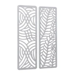 Set Of 2 Wooden Leaf Handmade Intricately Carved Wall Decors Light Gray - Olivia & May -Lamps and Lighting Store GUEST c5bbe023 cb82 418f b079 db6be96c05e4