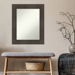 24" X 30" Non-Beveled William Rustic Woodgrain Wall Mirror - Amanti Art -Lamps and Lighting Store GUEST c6d36bcb 920d 4443 8a1d fb9de562795c
