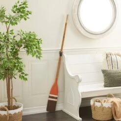 Wood Paddle Novelty Canoe Oar Wall Decor With Arrow And Stripe Patterns - Olivia & May -Lamps and Lighting Store GUEST c71e400c 6988 449c 884e 42a24313acab