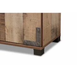 3 Door Cyrille Wood Shoe Cabinet Brown - Baxton Studio -Lamps and Lighting Store GUEST c7c73081 6106 4fa9 b49c 1e1a2d8defcb