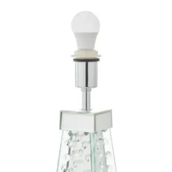 Contemporary Glass Mirrored Table Lamp Silver - Olivia & May 20 Contemporary Glass Mirrored Table Lamp Silver - Olivia & May -Lamps and Lighting Store GUEST ca122fe2 387b 496c 8ff9 5add597fff96