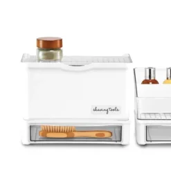 Medium Stacking Bin With Lid Clear/White - Madesmart -Lamps and Lighting Store GUEST cb88f3da 7268 46bd 8727 0e240b4fa26c