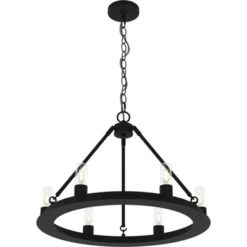 6-Light Saddlewood Chandelier Natural Iron - Hunter Fan 7 6-Light Saddlewood Chandelier Natural Iron - Hunter Fan -Lamps and Lighting Store GUEST cbec62cc 1c22 47eb 8a57 0b1c720e628e
