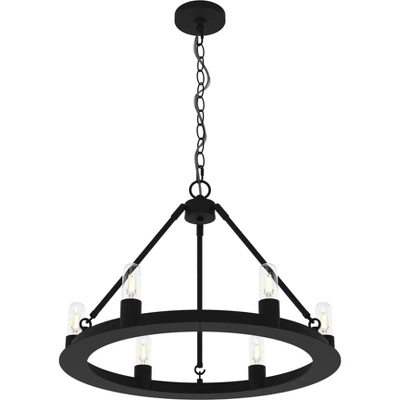 6-Light Saddlewood Chandelier Natural Iron - Hunter Fan 5 6-Light Saddlewood Chandelier Natural Iron - Hunter Fan - Image 3