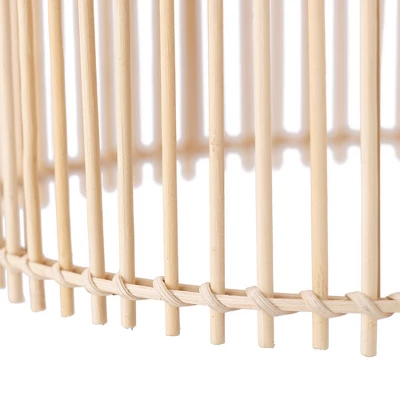 58" Barden Matte Black Floor Lamp With Bamboo Shade - Globe Electric 4 58" Barden Matte Black Floor Lamp With Bamboo Shade - Globe Electric - Image 2