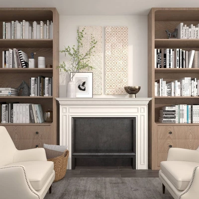 Set Of 2 Wooden Geometric Intricately Carved Wall Decors White - Olivia & May 17 Set Of 2 Wooden Geometric Intricately Carved Wall Decors White - Olivia & May - Image 15