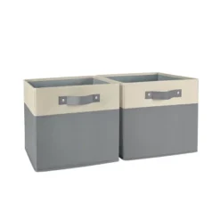 2pc Kids' 10.5" Two-Toned Folding Storage Bin Set - RiverRidge Home -Lamps and Lighting Store GUEST d0623022 fa1f 4111 a588 a87bdda80225