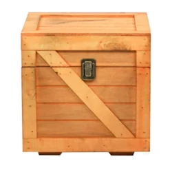 Vintiquewise Wooden Stackable Treasure Chest Cargo Crate Style, Light Brown -Lamps and Lighting Store GUEST d122558e 6ea4 4bc2 b7a3 d00d31948281