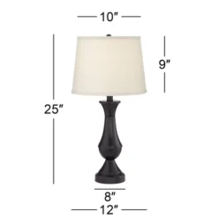 Regency Hill Traditional Table Lamps 25" High Set Of 2 With Hotel Style USB Charging Port LED Bronze Oatmeal Shade Touch On Off Living Room Bedroom 15 Regency Hill Traditional Table Lamps 25" High Set Of 2 With Hotel Style USB Charging Port LED Bronze Oatmeal Shade Touch On Off Living Room Bedroom -Lamps and Lighting Store GUEST d148d455 55f0 48c1 a0f9 74064aaedf87