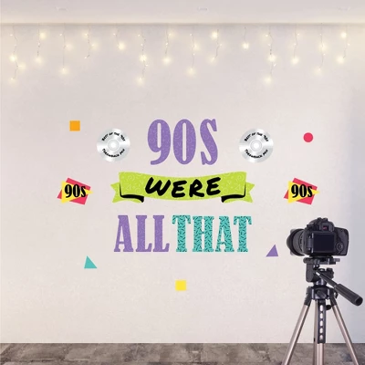 Big Dot Of Happiness 90’s Throwback - Peel And Stick 1990s Party Decoration - Wall Decals Backdrop 5 Big Dot Of Happiness 90’s Throwback - Peel And Stick 1990s Party Decoration - Wall Decals Backdrop - Image 3