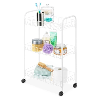 Whitmor Small Household Cart White 3 Whitmor Small Household Cart White