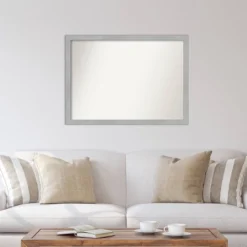 41" X 30" Non-Beveled Vista Brushed Nickel Narrow Wall Mirror - Amanti Art -Lamps and Lighting Store GUEST d4001ece d794 4f74 90ea 363cb4558a90