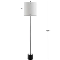 60.5" Marble/Metal Levitt Floor Lamp (Includes LED Light Bulb) Silver - JONATHAN Y -Lamps and Lighting Store GUEST d4ec62f1 a258 4940 a5b1 d80595b55e28
