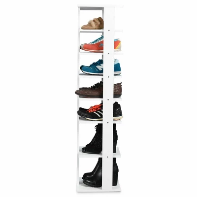Costway Wooden Shoes Storage Stand 7 Tiers Shoe Rack Organizer Multi-shoe Rack Shoebox 4 Costway Wooden Shoes Storage Stand 7 Tiers Shoe Rack Organizer Multi-shoe Rack Shoebox - Image 2