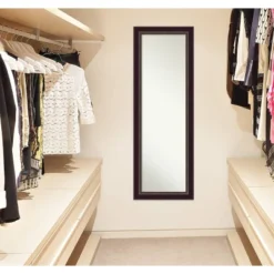 18" X 52" Non-Beveled Signore Bronze Wood On The Door Mirror - Amanti Art -Lamps and Lighting Store GUEST d50db8ea 1587 41e0 a7d2 7f6e40bb6889