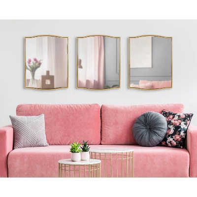 17" X 24" Sedelle Decorative Framed Wall Mirror Gold - Kate & Laurel All Things Decor 7 17" X 24" Sedelle Decorative Framed Wall Mirror Gold - Kate & Laurel All Things Decor - Image 5