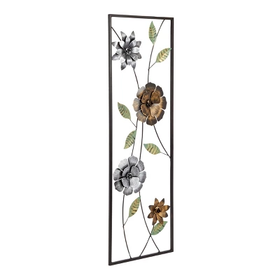 Juvale Metal Framed Flower Wall Decor For Living Room, Floral Art For Home Gifts, Wedding & Housewarming, 12 X 35 In 4 Juvale Metal Framed Flower Wall Decor For Living Room, Floral Art For Home Gifts, Wedding & Housewarming, 12 X 35 In - Image 2