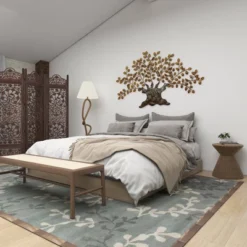 Traditional Metal Tree Indoor Outdoor Wall Decor With Leaves Brown - Olivia & May -Lamps and Lighting Store GUEST d85c8230 ce0b 4a98 aca2 470ed52cfc7f