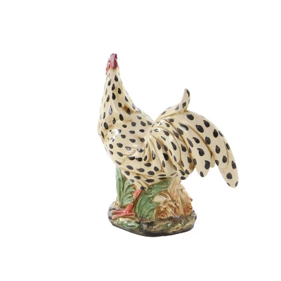 14" X 13" Farmhouse Ceramic Chicken Garden Sculpture Beige - Olivia & May 8 14" X 13" Farmhouse Ceramic Chicken Garden Sculpture Beige - Olivia & May - Image 6