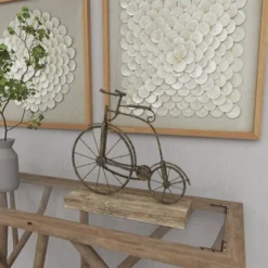 Vintage Reflections Rustic Iron And Wood Penny-Farthing Model Bicycle (14") - Olivia & May -Lamps and Lighting Store GUEST d933686a 429f 4b5f ab2f 621923560c65