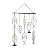 Metal Fish Indoor Outdoor Wire Wall Decor With Rattan Accent Black - Olivia & May -Lamps and Lighting Store GUEST dcffed9d fe87 403e abe1 8de721fc74cb
