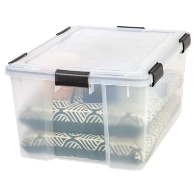 IRIS 62qt WeatherPro Plastic Storage Bin Clear 4 IRIS 62qt WeatherPro Plastic Storage Bin Clear - Image 2