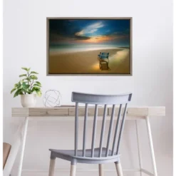 23" X 16" Brand New Day Framed Canvas Wall Art - Amanti Art -Lamps and Lighting Store GUEST df00ac59 1a41 4560 b627 970d22183d8f