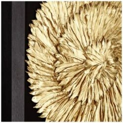 Dahlia Studios Nautilus Feathers Gold 31 1/2" Square Wall Art -Lamps and Lighting Store GUEST df1360fa eb4d 4cbb 9978 3f8e4ba1838c