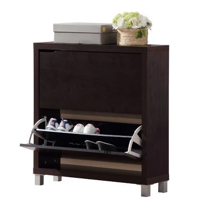 Simms Modern Shoe Cabinet - Baxton Studio 4 Simms Modern Shoe Cabinet - Baxton Studio - Image 2