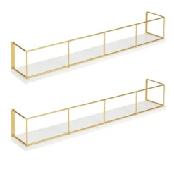 24" X 4" 2pc Decorative Wall Shelf - Kate & Laurel All Things Home -Lamps and Lighting Store GUEST e0795bb2 7bce 492e b33c 0988a82eeca9