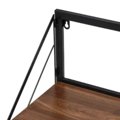 Lamps and Lighting Store 32 Honey-Can-Do Large Laundry Wall Shelf With Wood Walnut