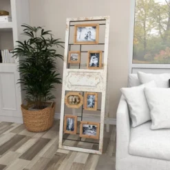 Wood 6 Slot Wall Photo Frame With Floor Stand Brown - Olivia & May -Lamps and Lighting Store GUEST e07ede80 ff59 4d78 95f1 3c6851e1b172