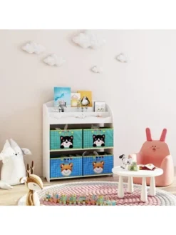 Year Color School Supply, Nursery, Daycare, Toddler, Kids Book Display And Toy Storage Organizer With 6 Fabric Storage Bins 13 Year Color School Supply, Nursery, Daycare, Toddler, Kids Book Display And Toy Storage Organizer With 6 Fabric Storage Bins -Lamps and Lighting Store GUEST e0aa8e00 8449 4a5e bbe7 043a06396b3a