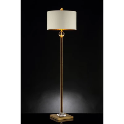 63.25" Traditional Metal Floor Lamp With Square Base Gold - Ore International 3 63.25" Traditional Metal Floor Lamp With Square Base Gold - Ore International