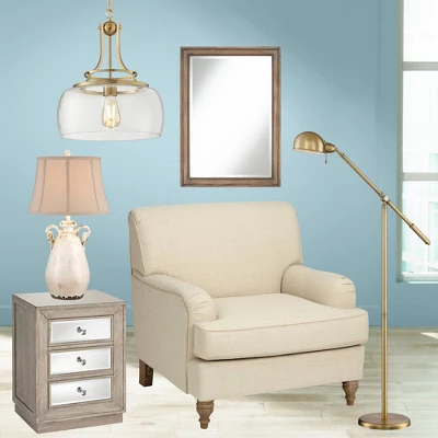 360 Lighting Dawson Traditional Pharmacy Floor Lamp 55" Tall Brass Metal Adjustable Boom Arm Dome Head For Living Room Reading Bedroom Office 10 360 Lighting Dawson Traditional Pharmacy Floor Lamp 55" Tall Brass Metal Adjustable Boom Arm Dome Head For Living Room Reading Bedroom Office - Image 8