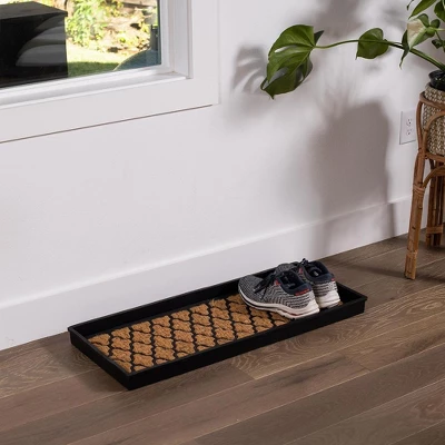 BirdRock Home Rubber Boot Tray With Coir Insert - 34 Inch 6 BirdRock Home Rubber Boot Tray With Coir Insert - 34 Inch - Image 4