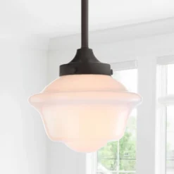 7.2" Adjustable Metal/Glass Kurtz Drop Pendant (Includes Energy Efficient Light Bulb) - JONATHAN Y 13 7.2" Adjustable Metal/Glass Kurtz Drop Pendant (Includes Energy Efficient Light Bulb) - JONATHAN Y -Lamps and Lighting Store GUEST e30fd67b 9550 48d4 98b4 801fa025720e