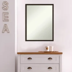 19" X 25" Non-Beveled Carlisle Espresso Narrow Wood Wall Mirror - Amanti Art -Lamps and Lighting Store GUEST e3609ec1 9be8 4951 ad76 ad0c647dc458