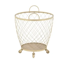 2pk Modern Metallic Rolling Baskets Gold - Olivia & May -Lamps and Lighting Store GUEST e413908c 2cfe 4964 ad3d 341b1f4b1909